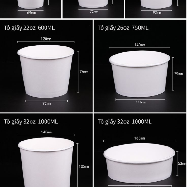 TÔ GIẤY ĐỰNG THỰC PHẨM 1000ML 